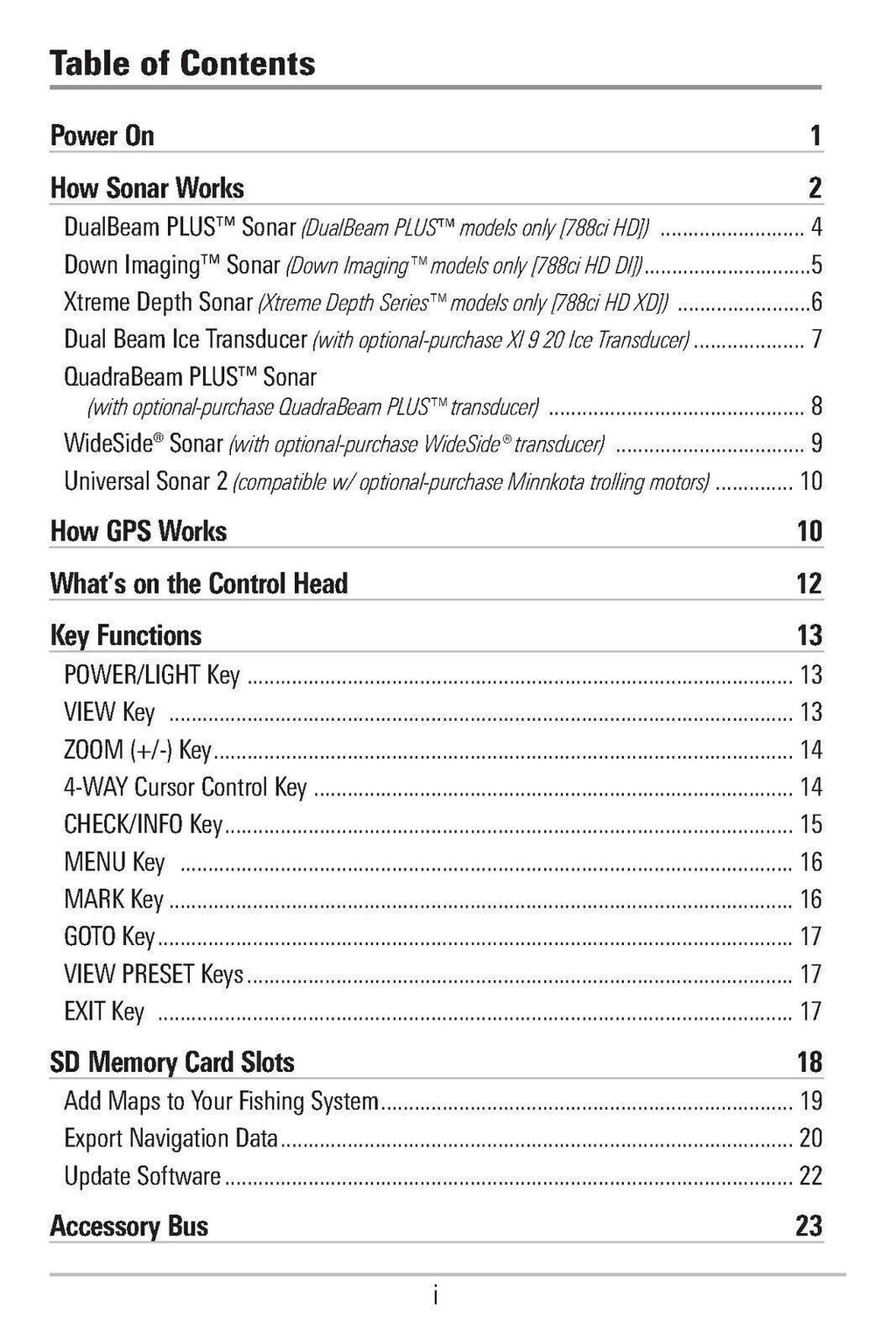 HUMMINBIRD 788ci HD DI 788ci HD XD Combo User Manual, COLOR - TOUGH WIRE BINDING