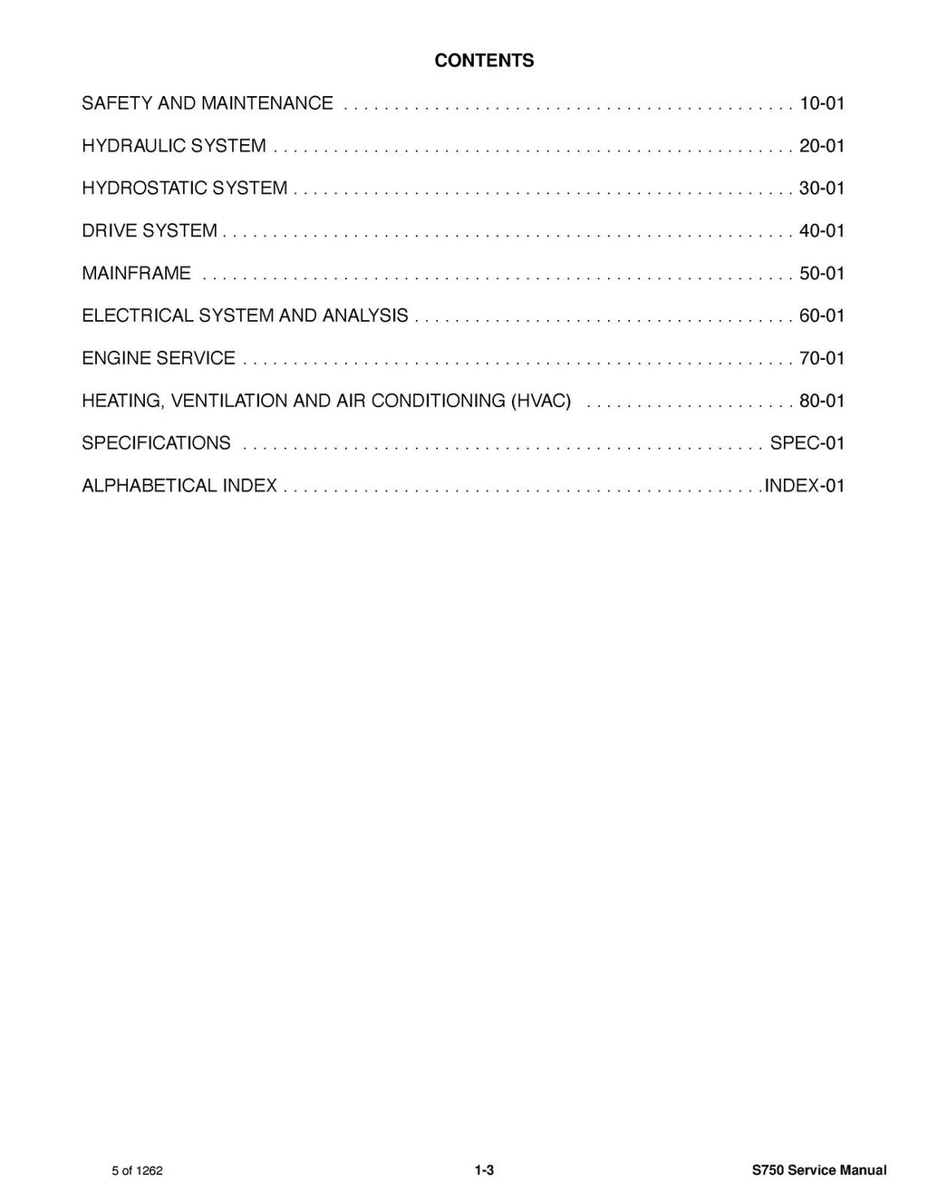 BOBCAT S750 SKID-STEER LOADER SERVICE MANUAL - WIRE BOUND - PROTECTIVE COVERS