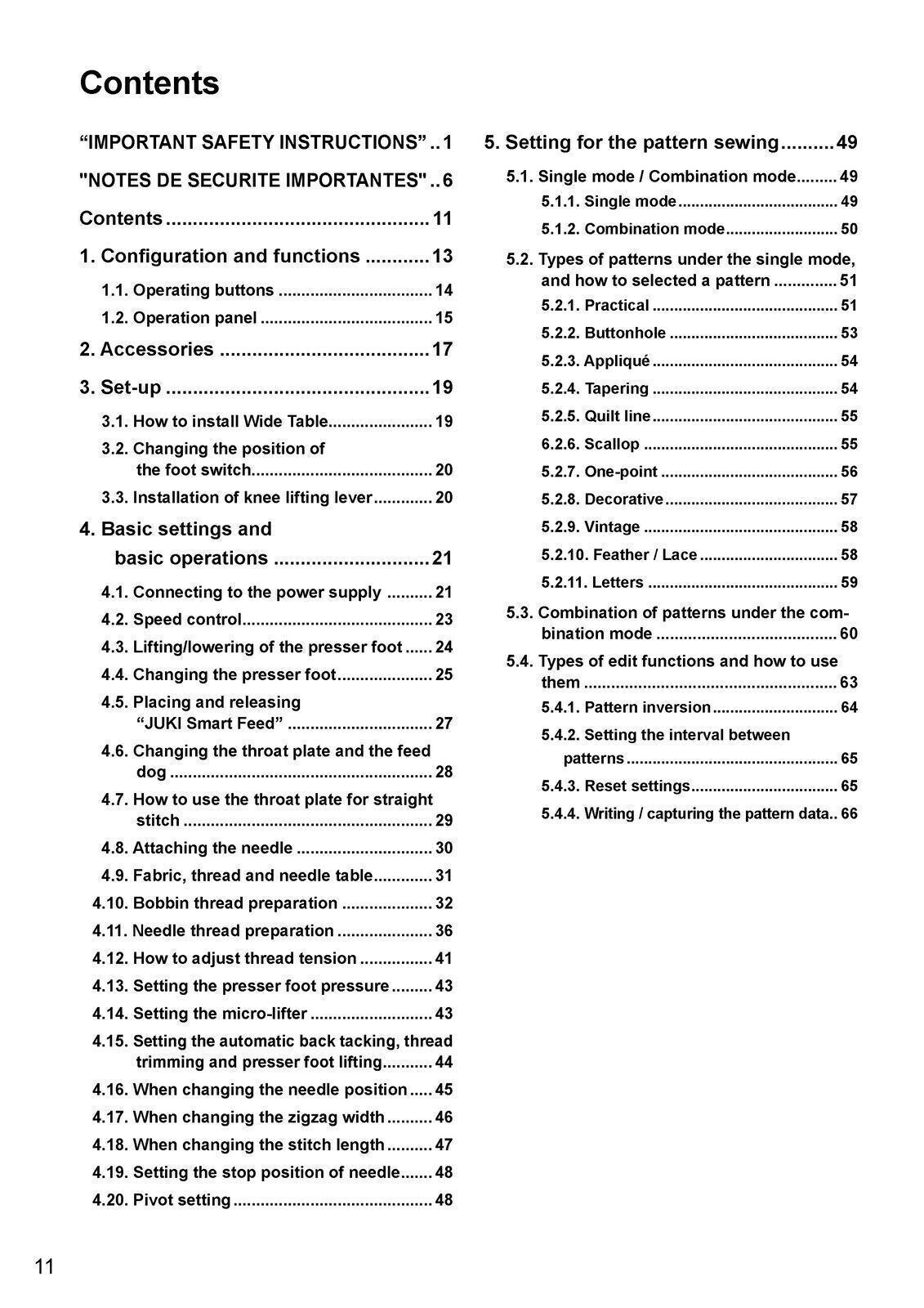 JUKI DX 4000QVP User Manual Owners Instruction Guide [DURABLE WIRE BINDING]