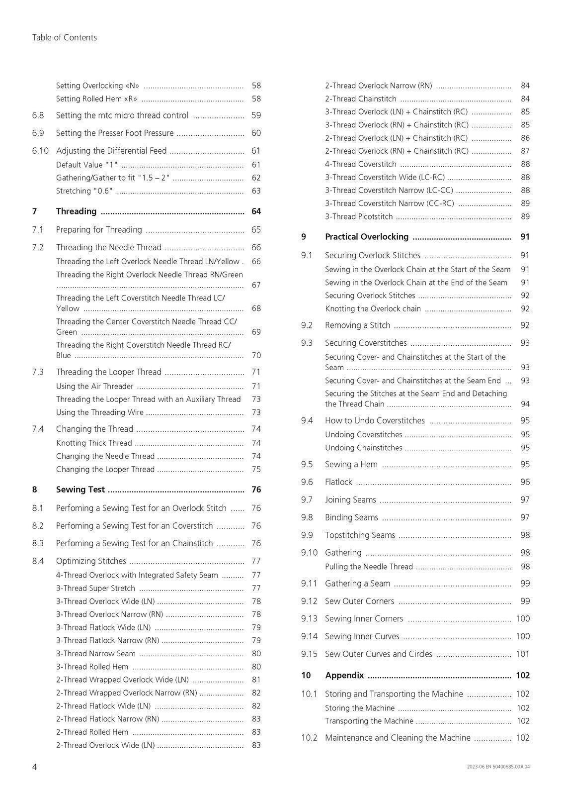 BERNINA B68 Serger User Manual Instruction Guide - TOUGH WIRE BINDING & COVERS