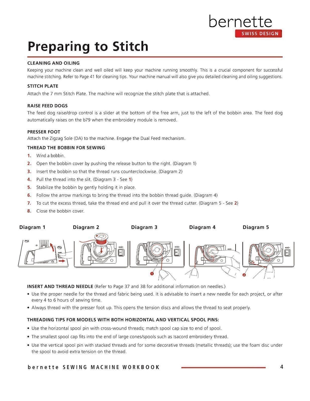 BERNINA Bernette Sewing Machine Mastery Workbook B77 B79 - ROBUST WIRE BINDING