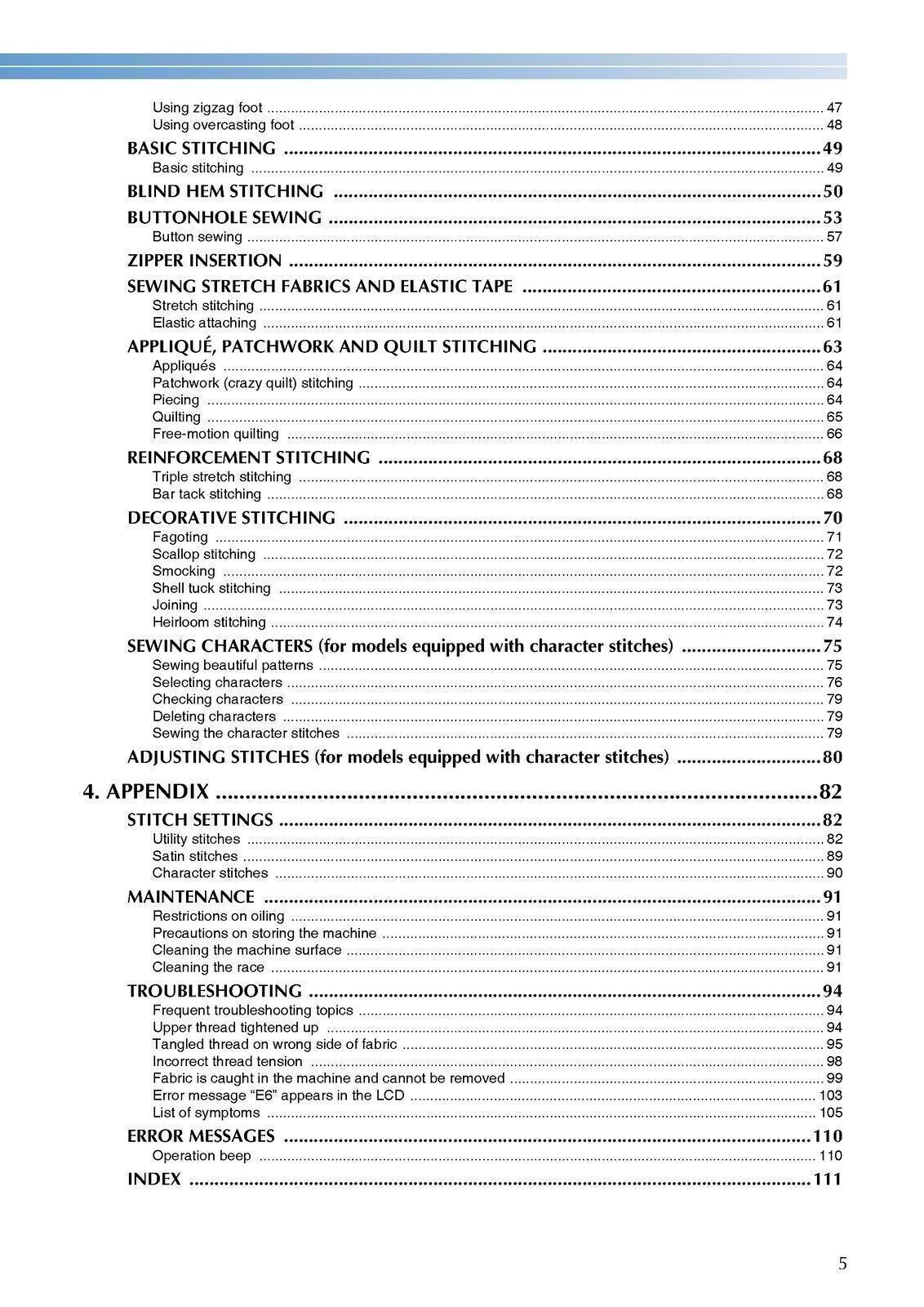 Brother SQ928 Sewing Machine User Manual Operation Guide - TOUGH WIRE BINDING