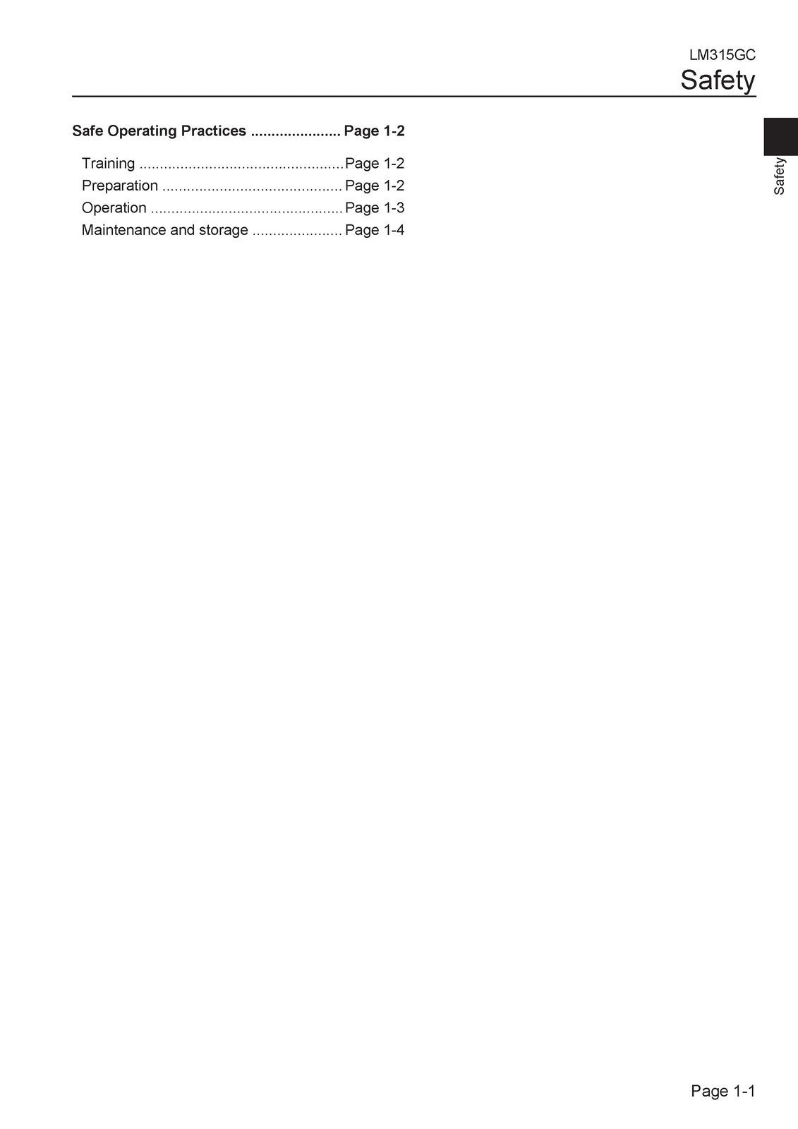 BARRONESS LM315GC Greens Mower Operator Manual - WIRE BOUND - PROTECTIVE COVERS