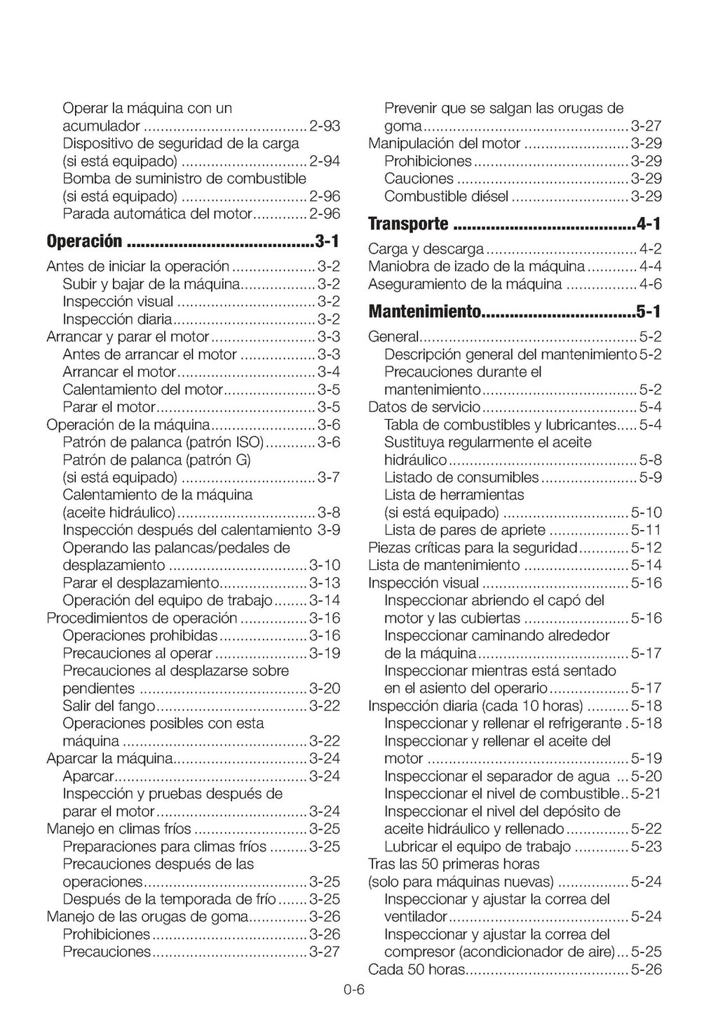 TAKEUCHI TB240 EXCAVADORA MINI MANUAL DEL OPERARIO EN ESPANOL EN ESPIRAL