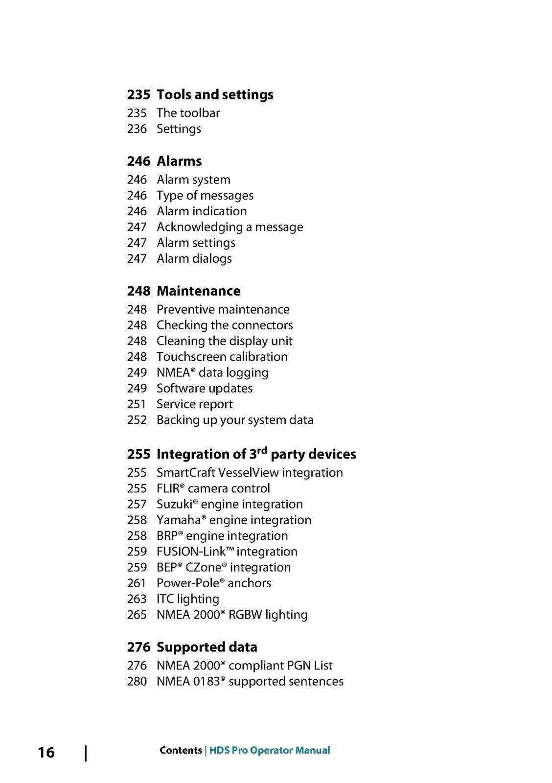 LOWRANCE HDS PRO Fish Finder User Manual Operation Guide WIRE BOUND, FULL COLOR