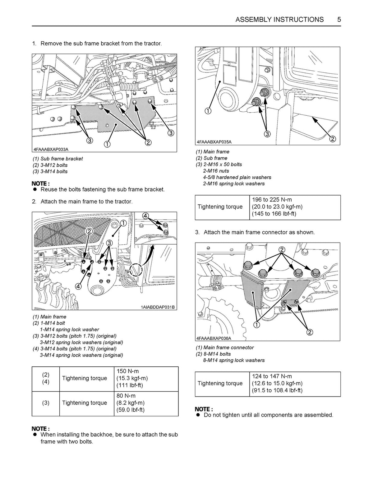 KUBOTA LA534 Loader Kit Assembly Instructions Manual 2012 - WIRE BOUND - COVERS