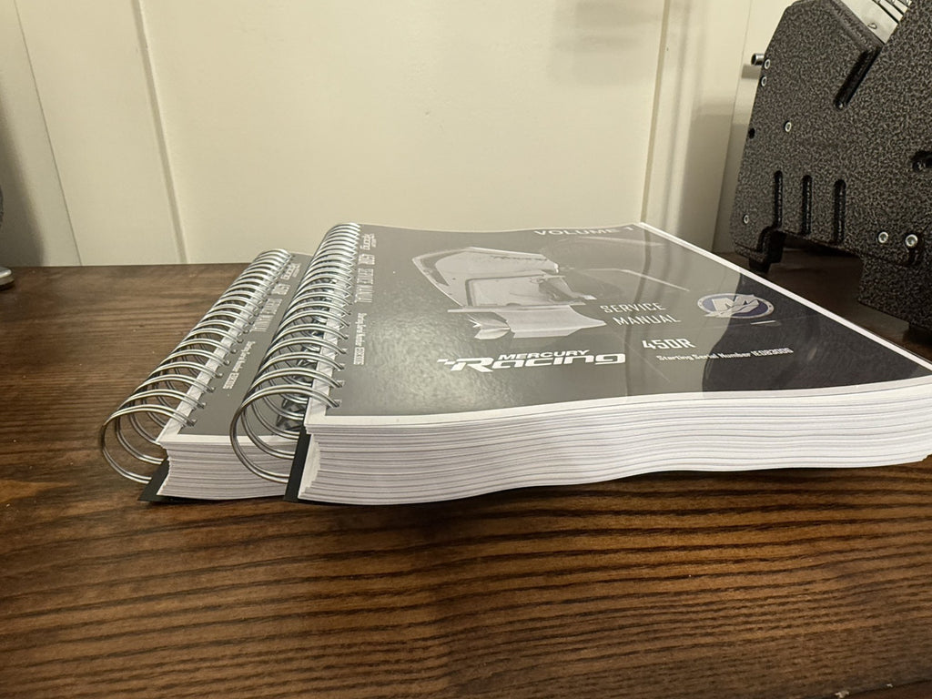 MERCURY RACING 450R SERVICE MANUAL - STEEL WIRE BOUND - COVERS - XL FOLDOUT DIAG