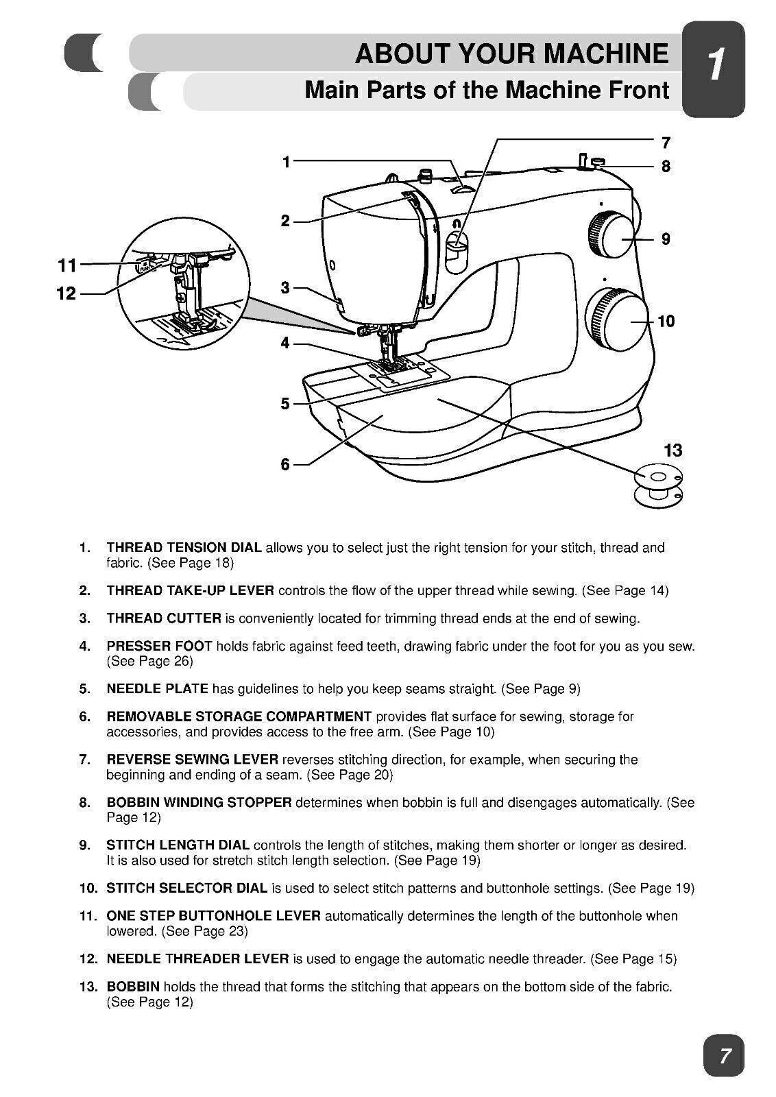 SINGER 3337 Sewing Machine User Manual Owners Instructions, English [WIRE BOUND]