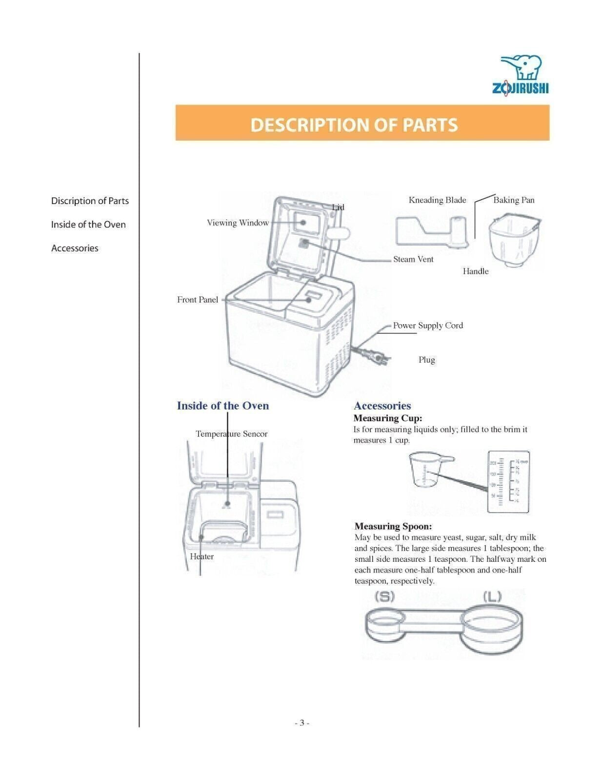 ZOJIRUSHI BBCC-Q10 Home Bakery Junior Operation Manual User Guide
