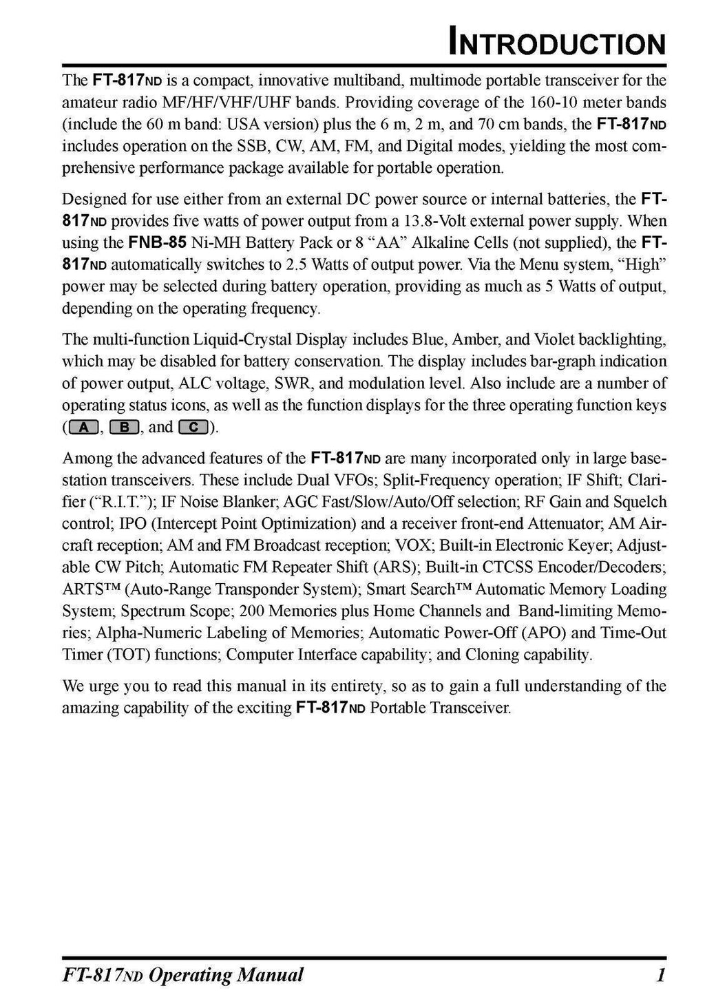 YAESU FT-817ND Transceiver User Instruction Operation Manual, TOUGH WIRE BINDING