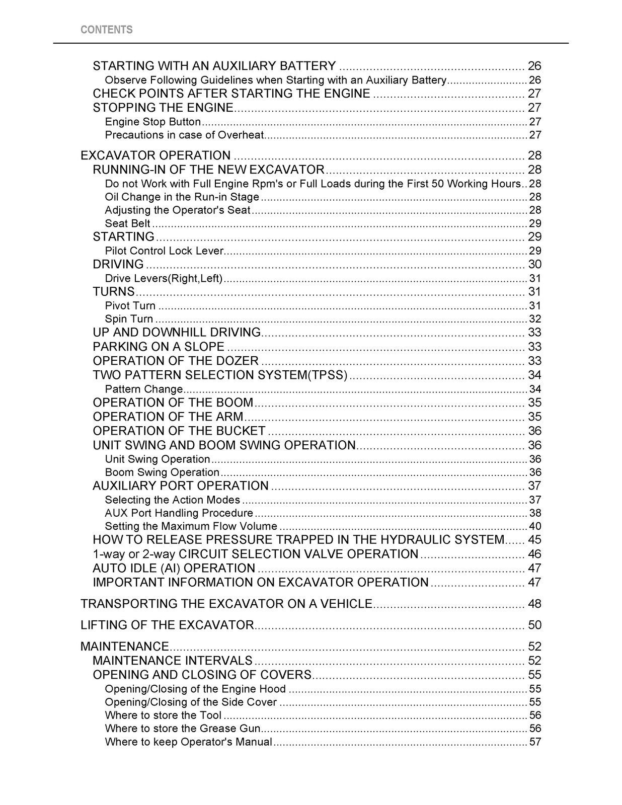 KUBOTA U48-4 EXCAVATOR OPERATORS MANUAL - STEEL WIRE BOUND - PROTECTIVE COVERS