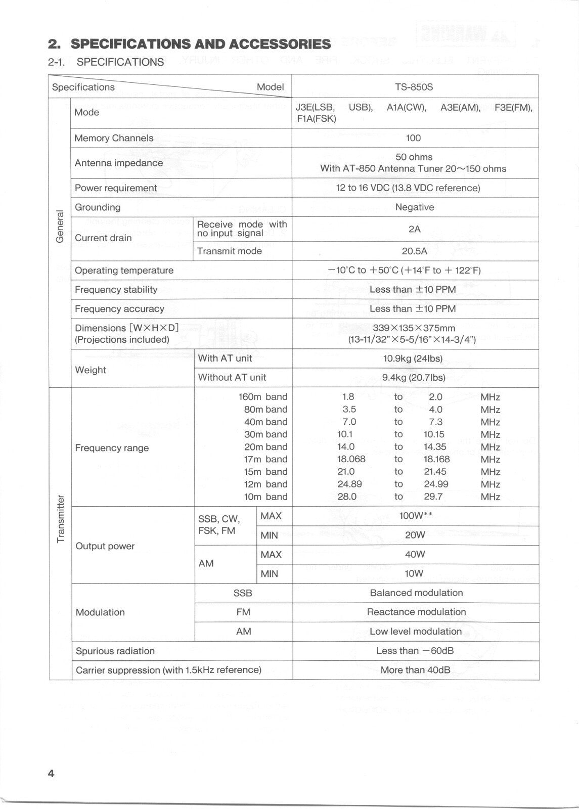 KENWOOD TS-850S TRANCEIVER INSTRUCTION MANUAL - STEEL WIRE BOUND - TOUGH COVERS