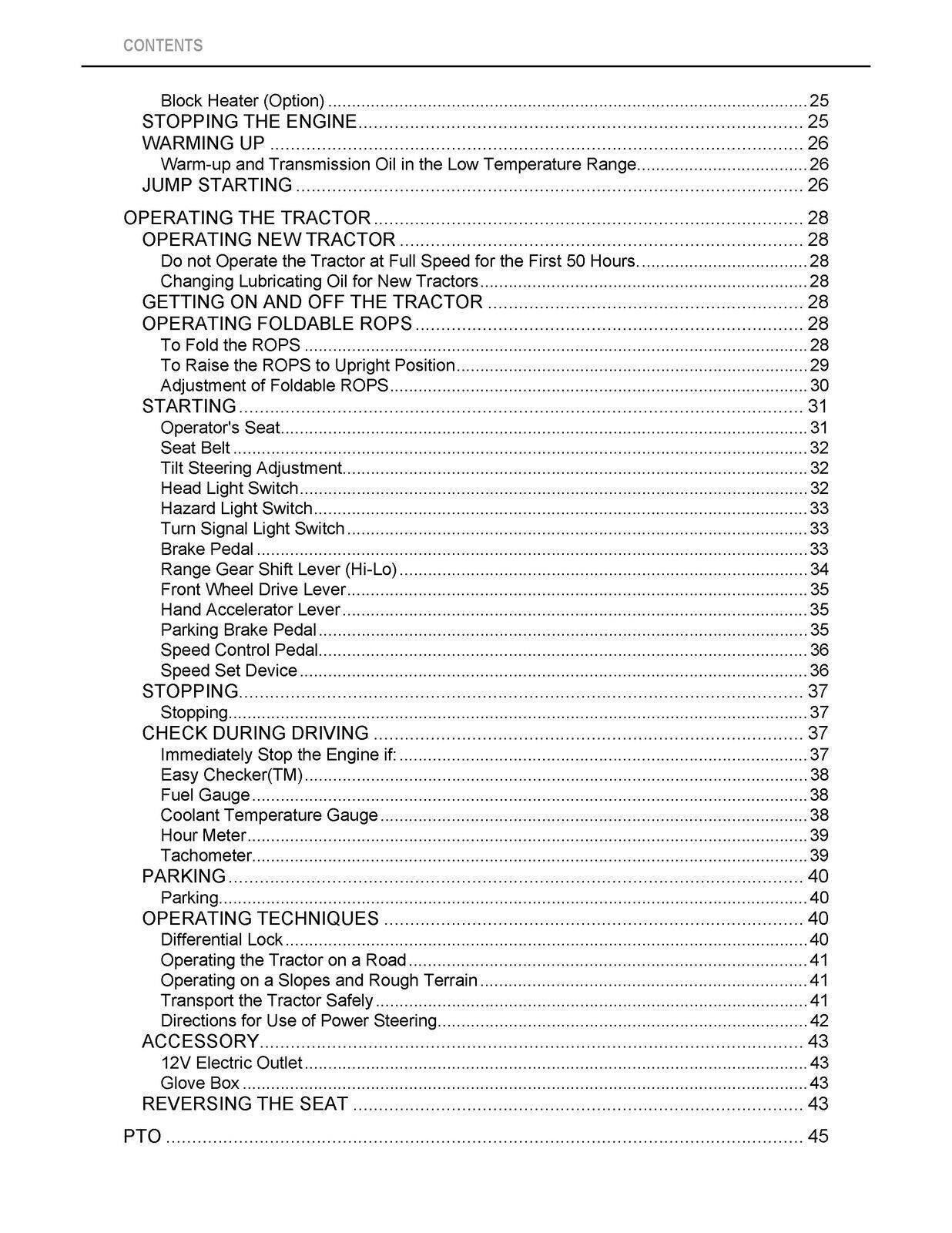 KUBOTA Tractor BX23S LA340 BT603 Operators Manual Owners Instruction Book