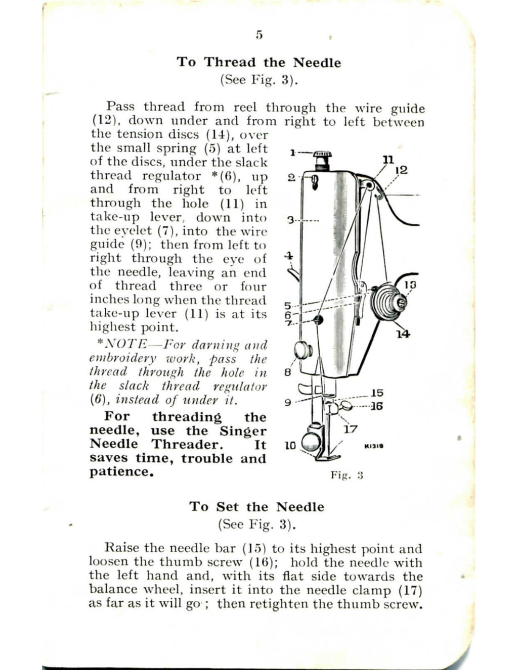 SINGER 66 Sewing Machine User Manual Reprint of Original, Tough WIRE Binding