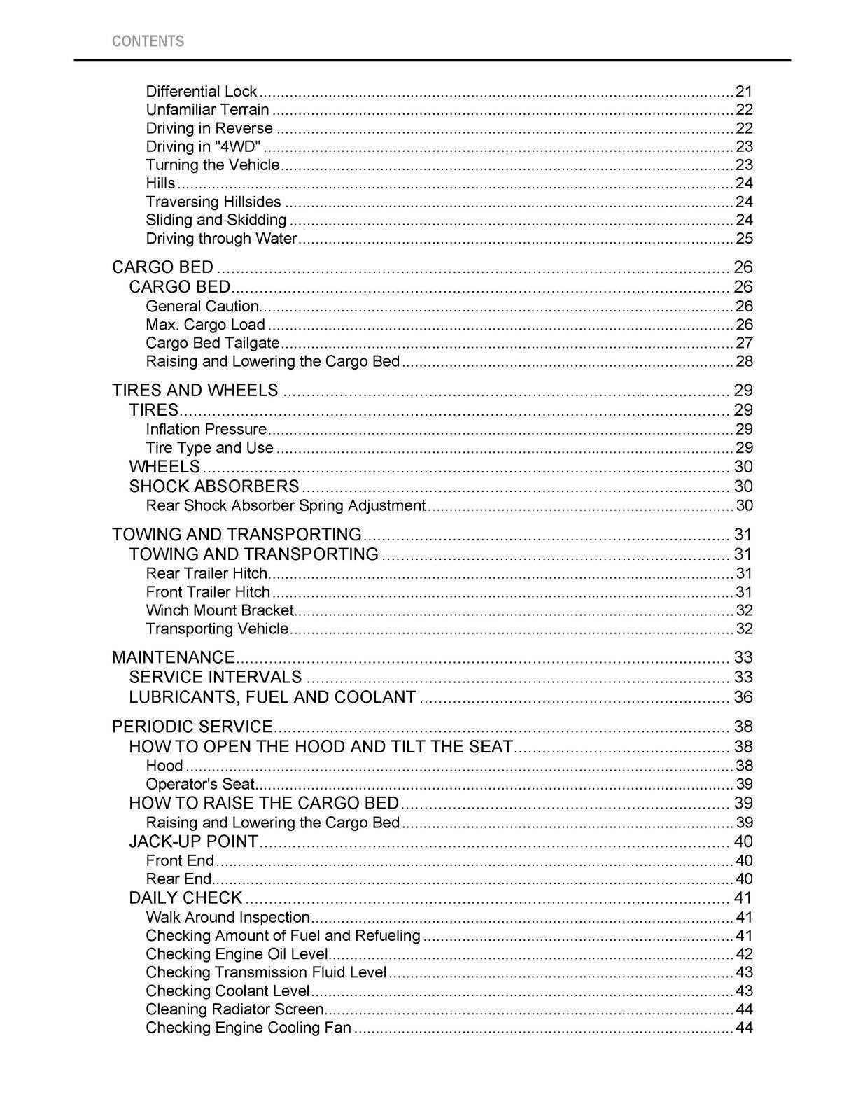 KUBOTA RTV500 OPERATING MANUAL - STEEL WIRE BOUND - PROTECTIVE COVERS