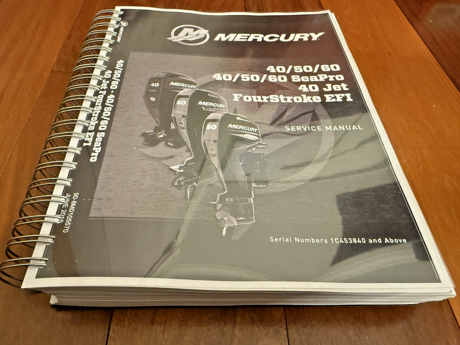 MERCURY 40 50 60 SEAPRO JET FOURSTROKE EFI SERVICE MANUAL, COVERS, BIND, FOLDOUT