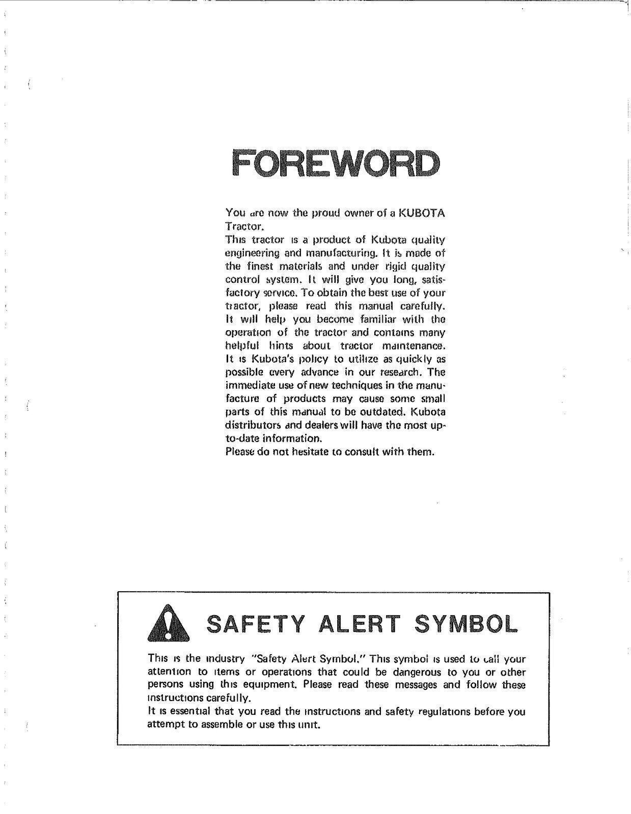 KUBOTA L305 L345 L355SS OPERATORS MANUAL - STEEL WIRE BOUND - PROTECTIVE COVERS