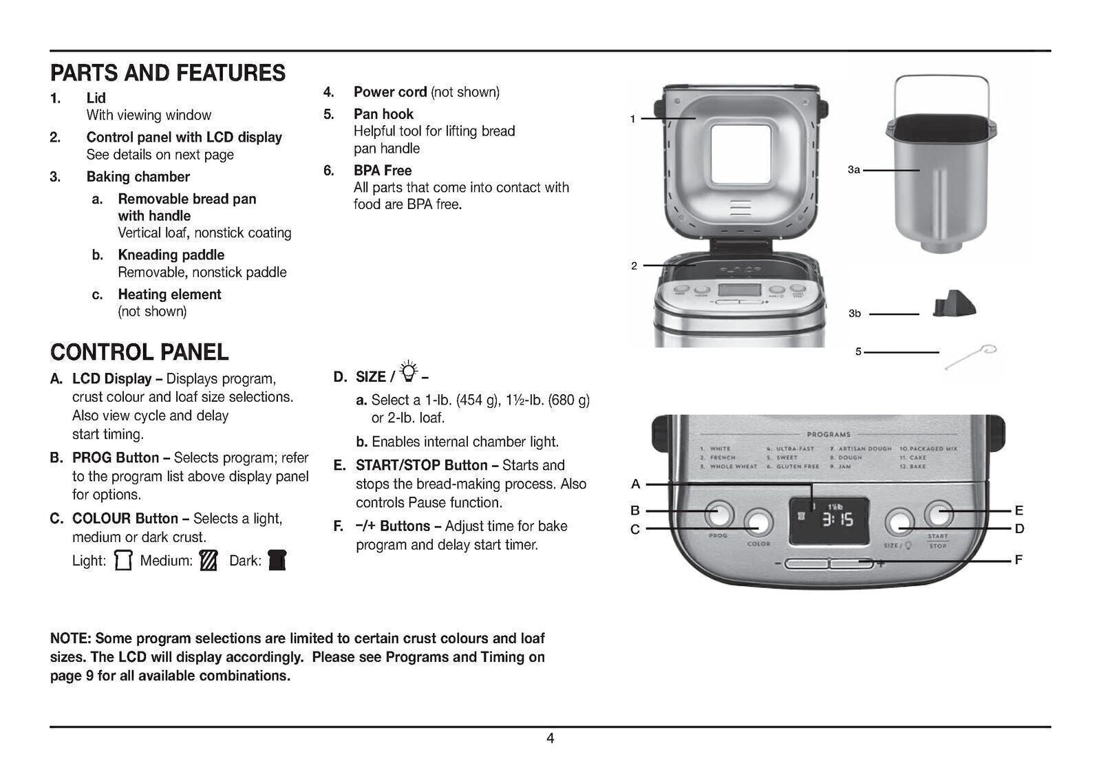 CUISINART CBK-110C Compact Automatic Bread Maker User Manual, Tough WIRE Binding