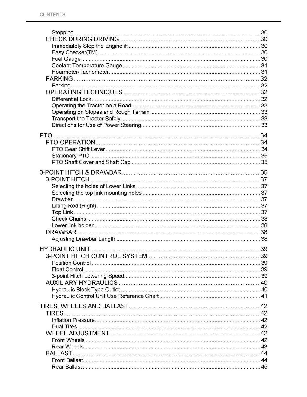KUBOTA L2501 Tractor Operator's Manual Operation User Guide 97 Pages WIRE BOUND