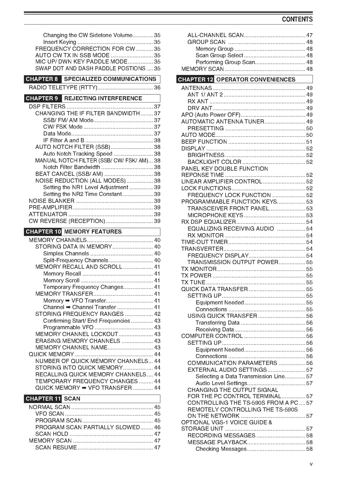 KENWOOD TS-590 TRANSCEIVER INSTRUCTION MANAUL - STEEL WIRE BOUND - TOUGH COVERS