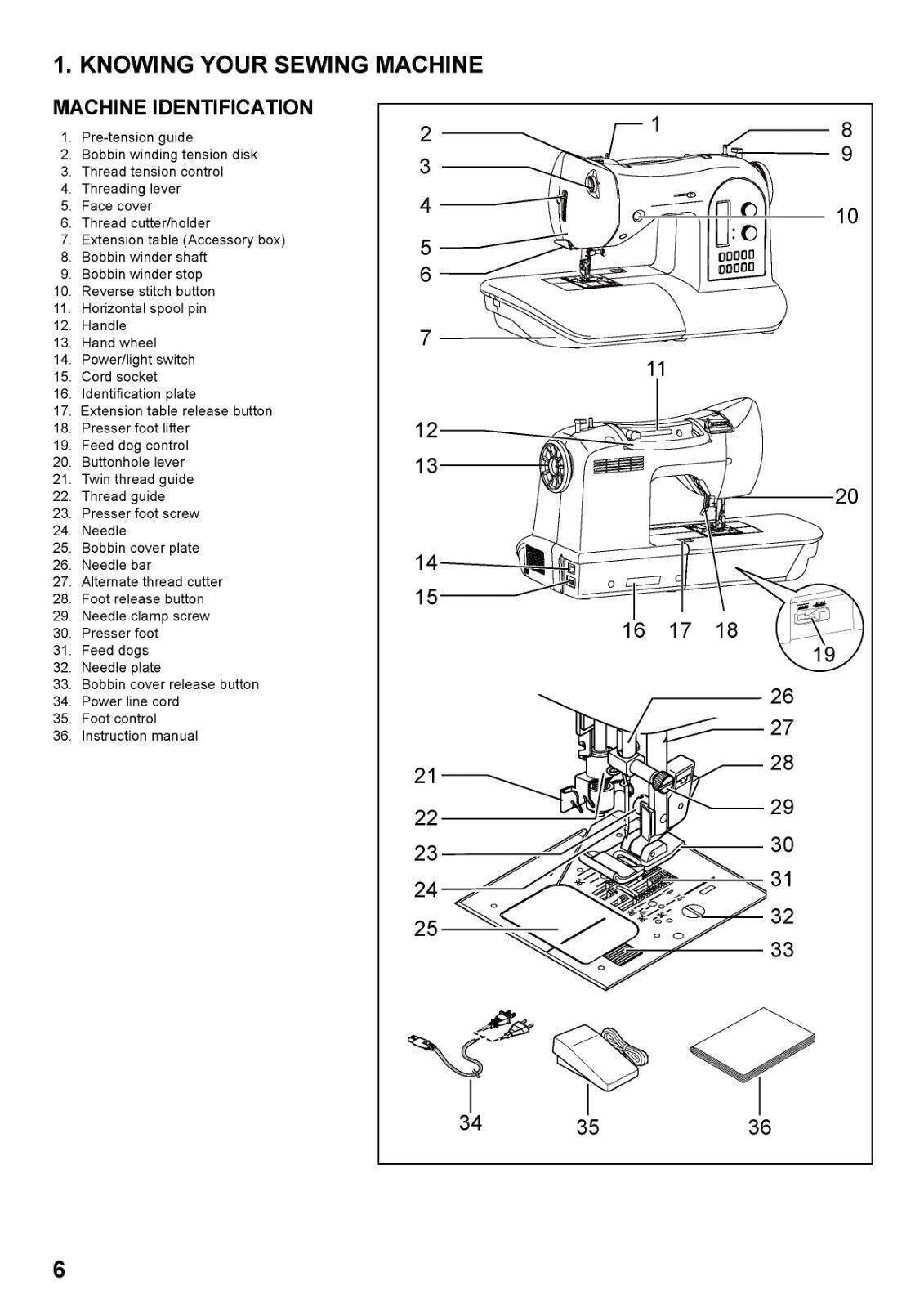 SINGER ONE PLUS Sewing Machine User Manual Operation Guide