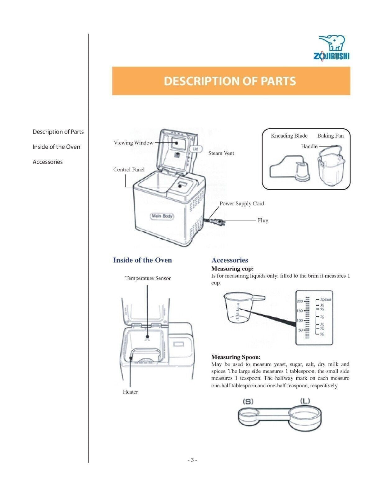 Zojirushi BBCC-Q20 User Manual Operation Guide Owner's Instructions PLUS Recipes