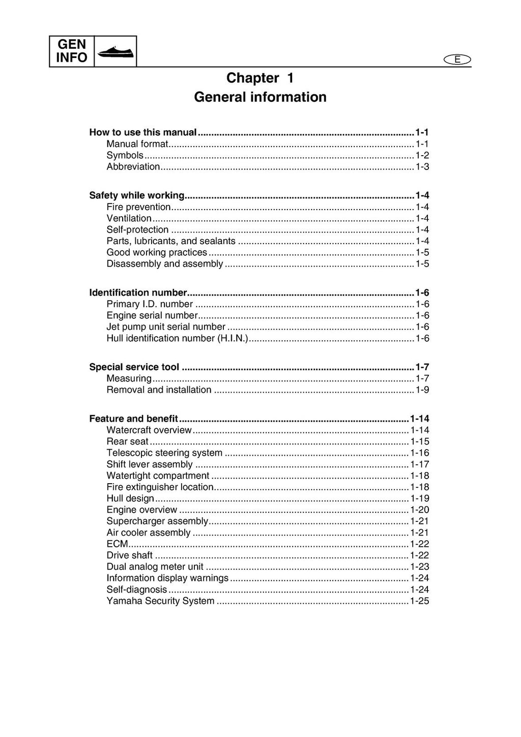 YAMAHA FZR GX1800 FZS GX1800A Service Manual - WIRE BOUND - TOUGH COVERS