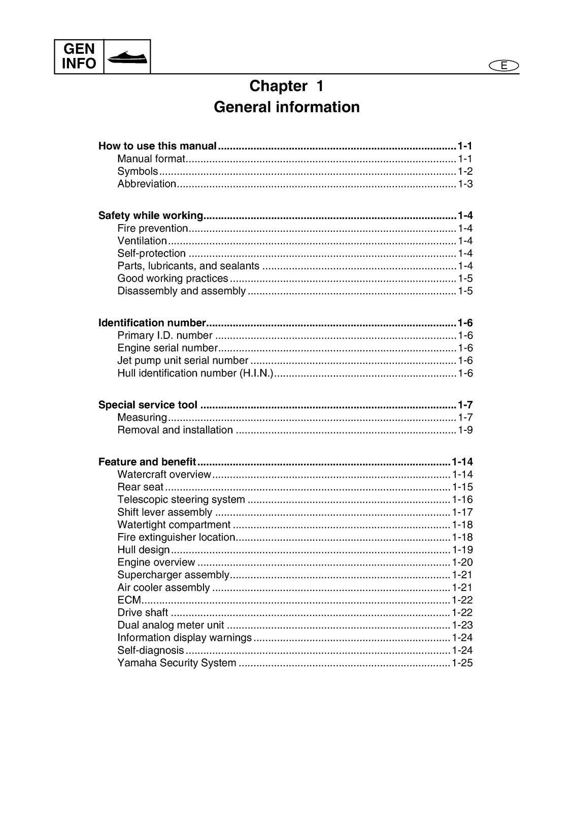 YAMAHA FZR GX1800 FZS GX1800A Service Manual - WIRE BOUND - TOUGH COVERS