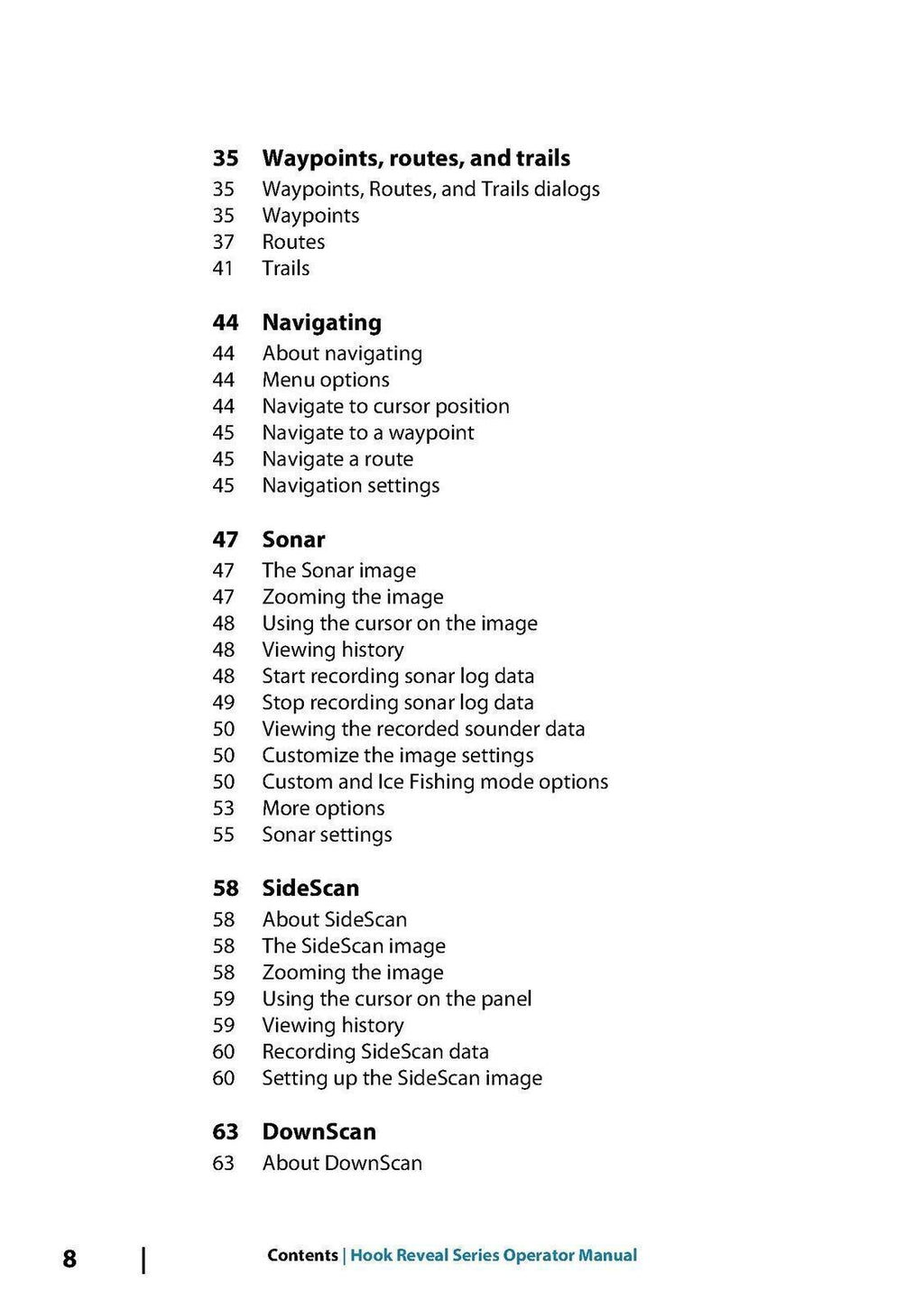 LOWRANCE HOOK REVEAL SERIES Fish Finder Charting Owners User Manual - WIRE BOUND