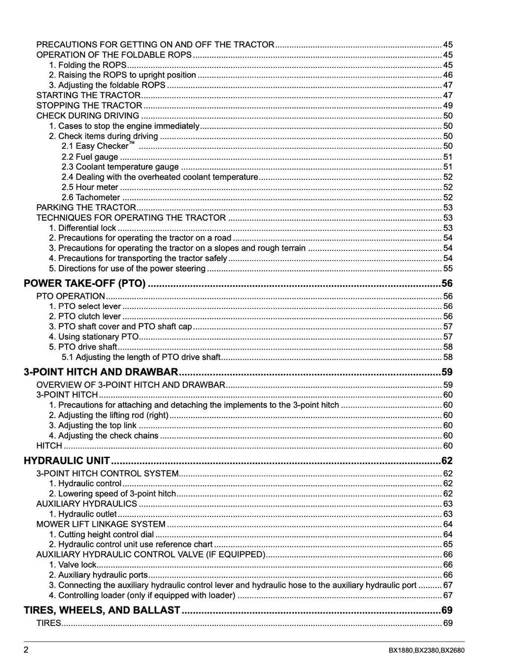 KUBOTA BX1880 BX2380 BX2680 Tractor User Instruction Manual - TOUGH WIRE BINDING