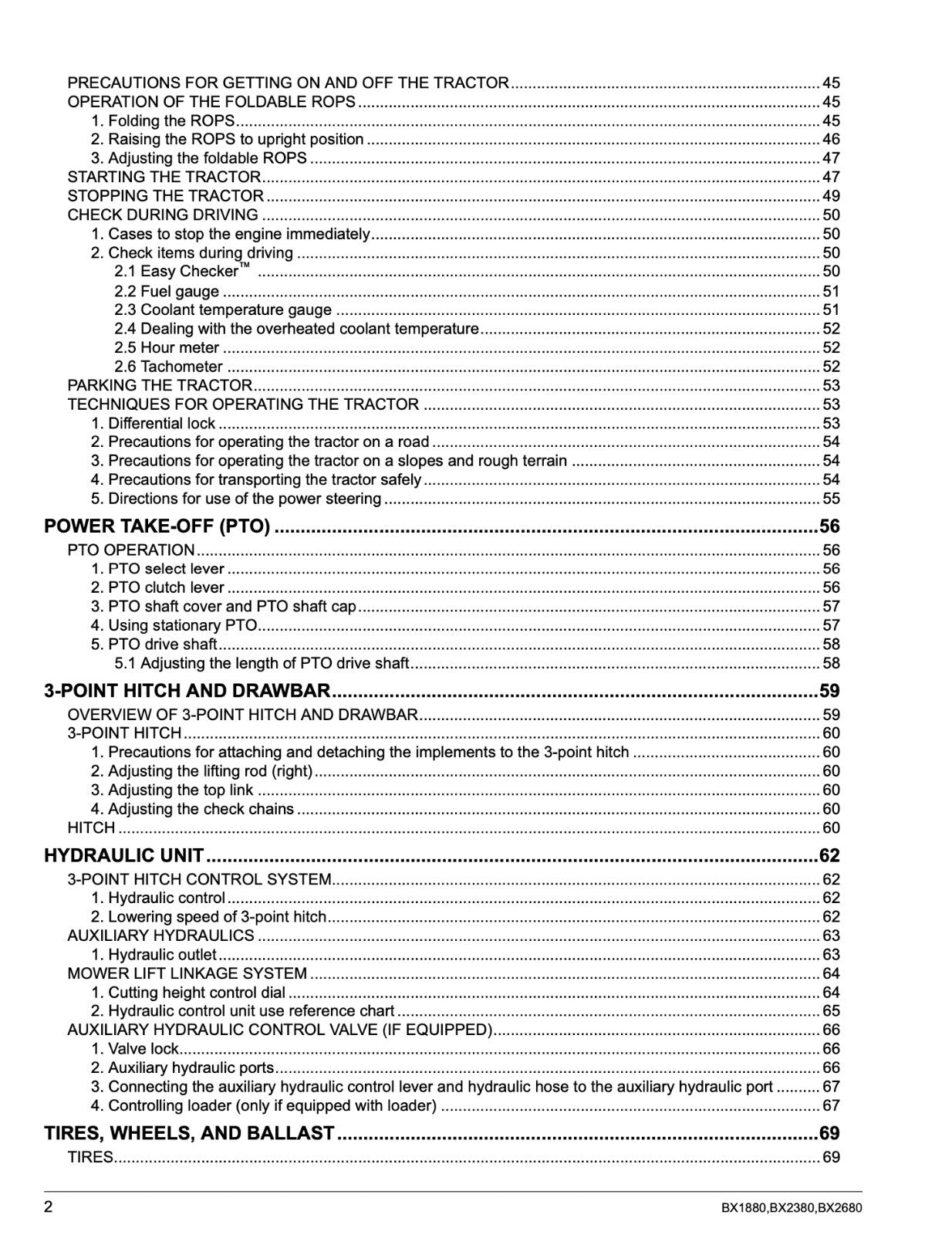 KUBOTA BX1880 BX2380 BX2680 Tractor User Instruction Manual - TOUGH WIRE BINDING