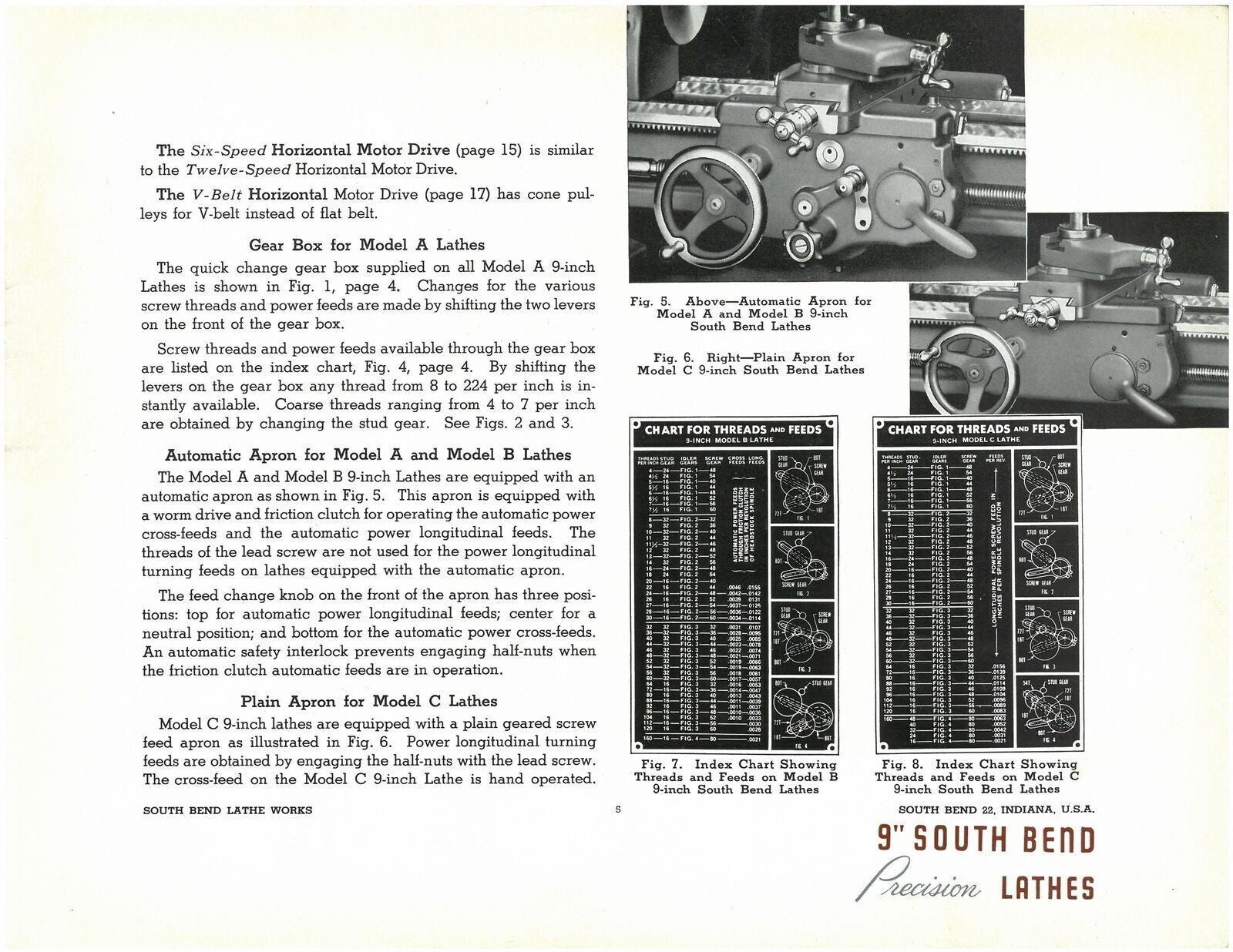 South Bend 9" Precision Lathes Catalog 9-G: REMASTERED FULL COLOR Manual 36 Pgs!