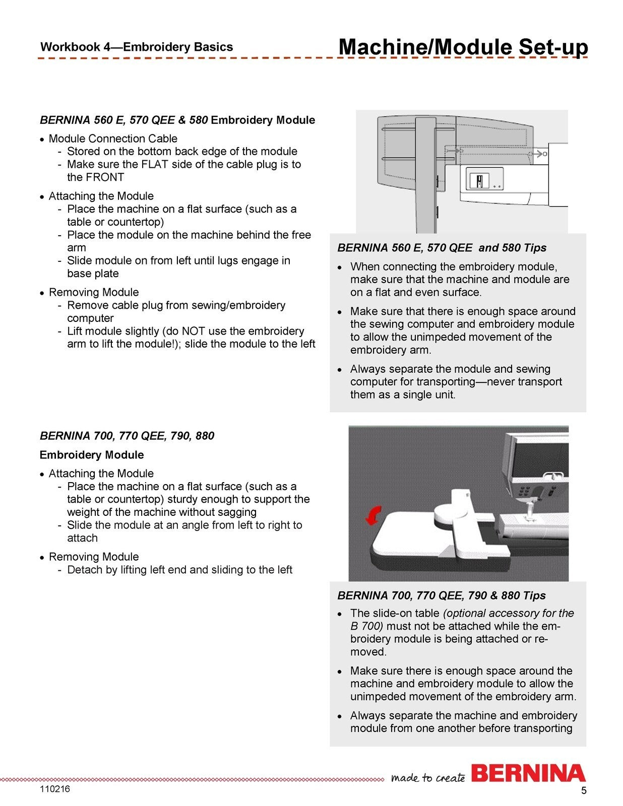 BERNINA Mastery Embroidery Workbook 560-580 700 770 790 880 340 Deco Chicago 7