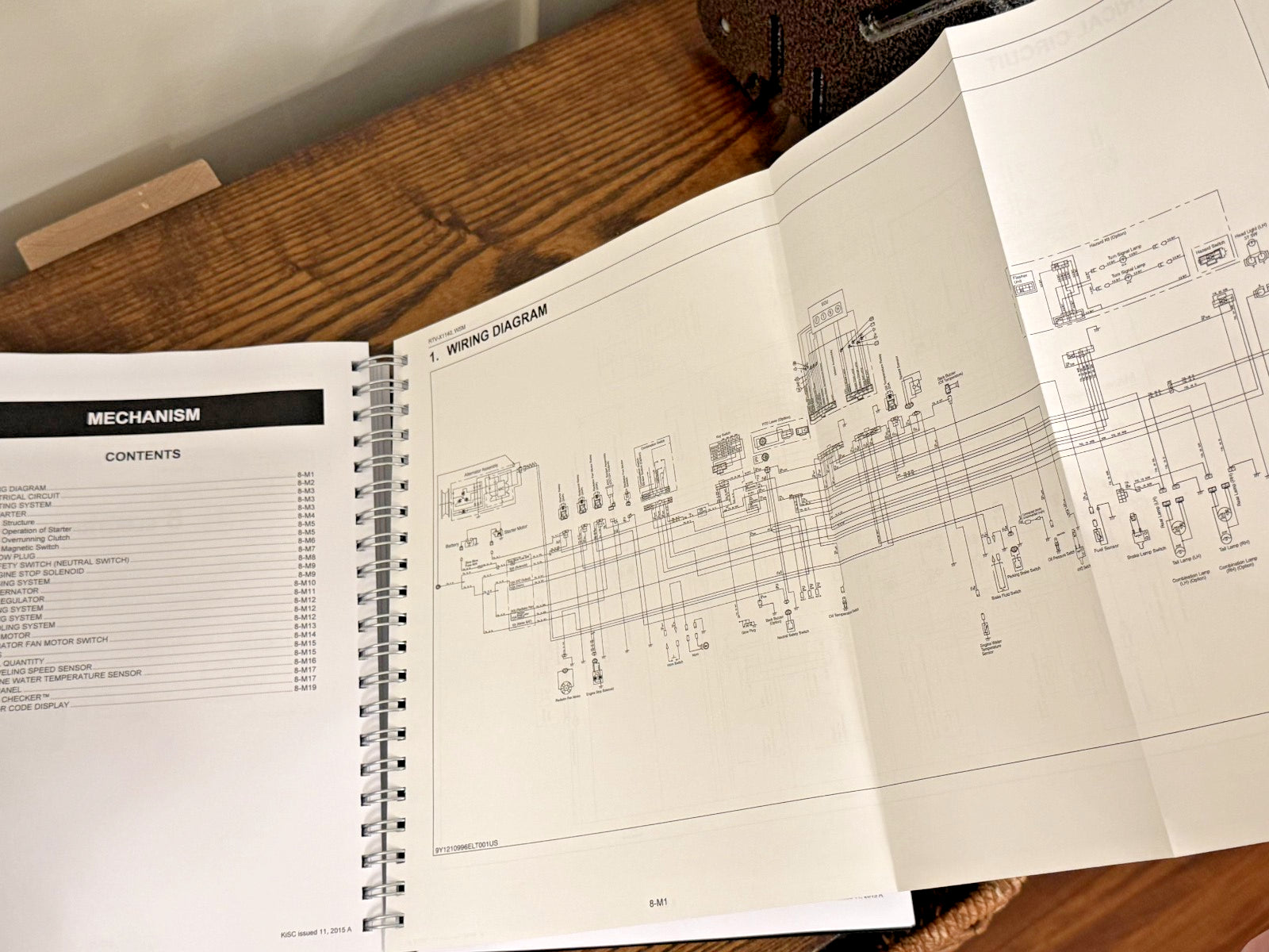 KUBOTA RTV-X1140 WORKSHOP MANUAL - FULL COLOR - WIRE BOUND - COVERS - FOLDOUTS!