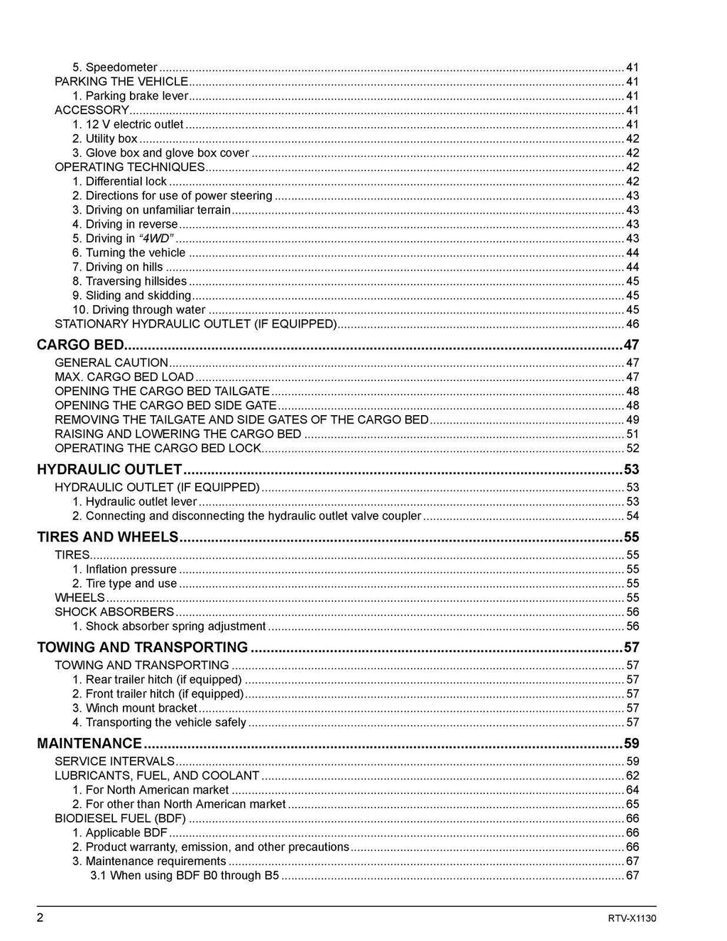 KUBOTA RTV-X1130 OPERATORS MANUAL - STEEL WIRE BOUND - PROTECTIVE COVERS