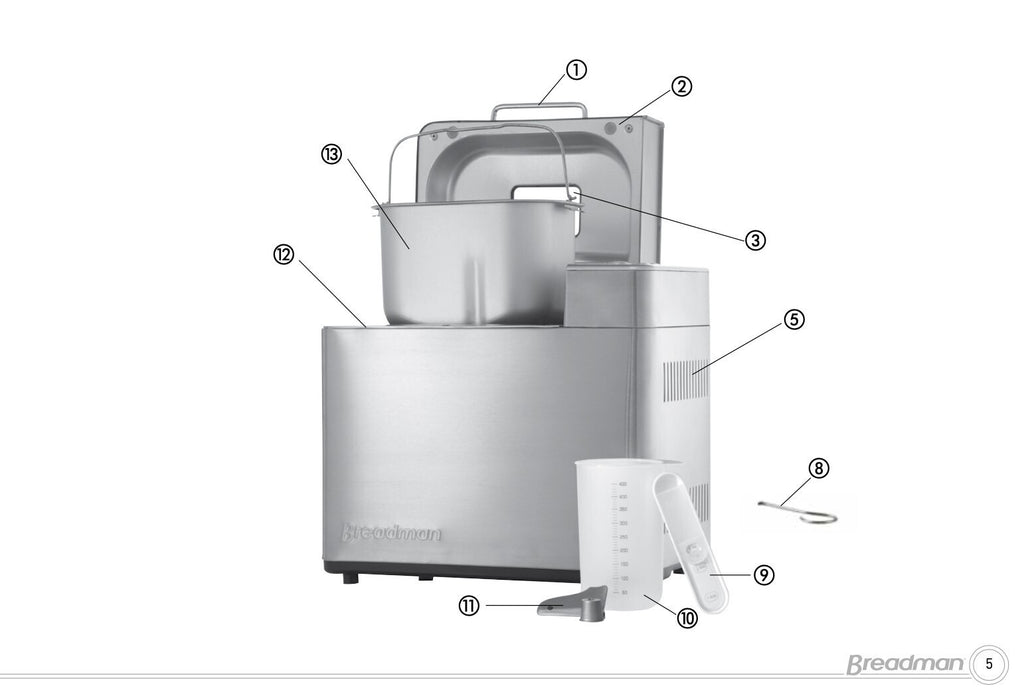 BREADMAN BK1050S BK1060S Bread Maker Manual + Recipes - WIRE BOUND, TOUGH COVERS
