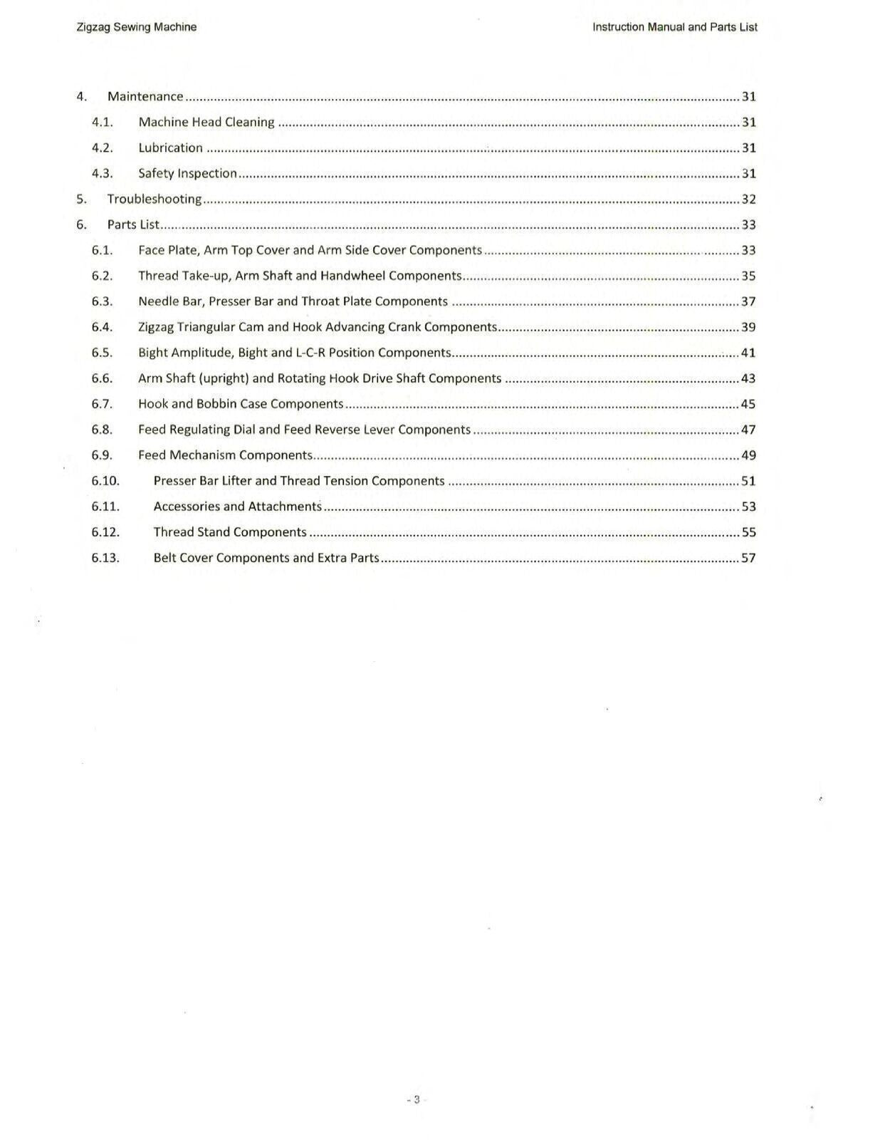 SINGER 20U- 109 109C 112 112C 309 Sewing Machine User Manual DURABLE WIRE BOUND