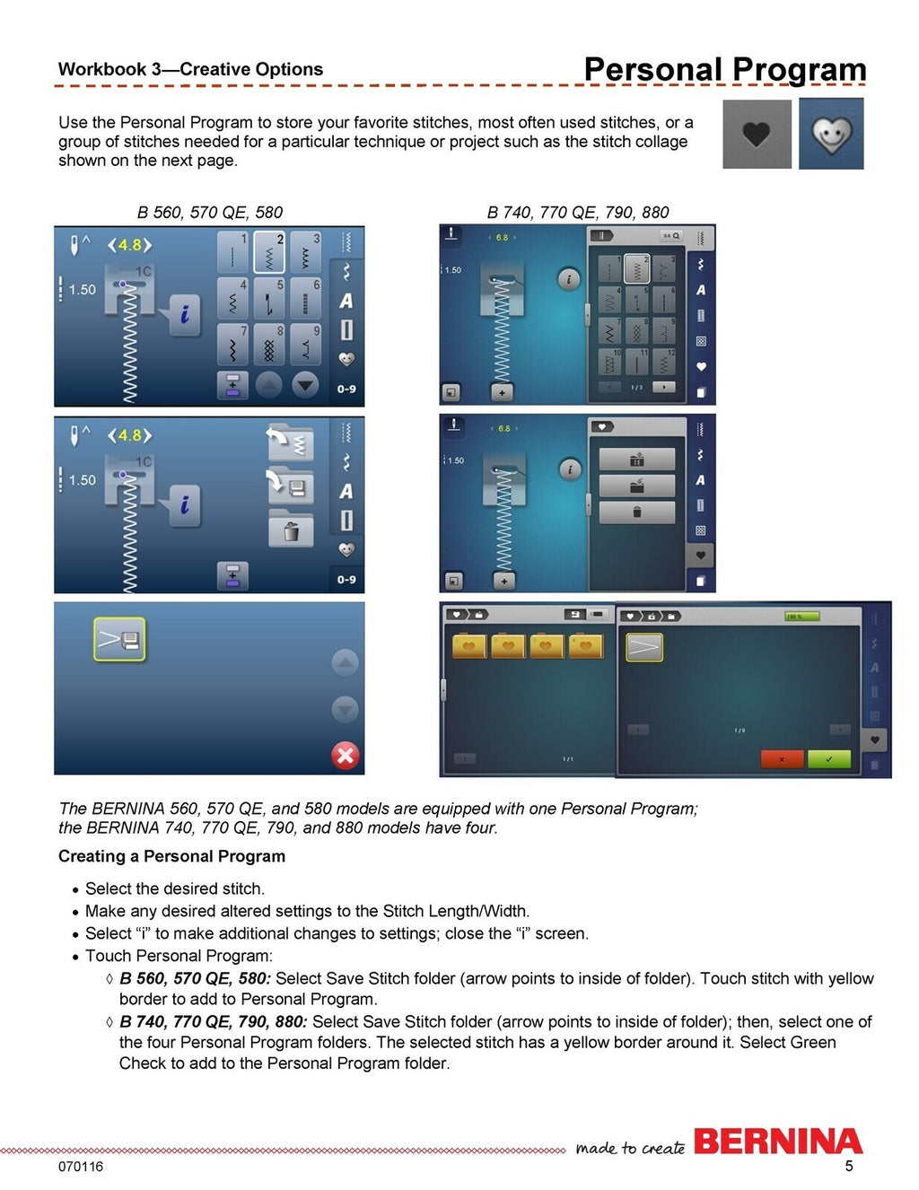 BERNINA Sewing Machine Workbook 3 Creative Options - WIRE BOUND - TOUGH COVERS