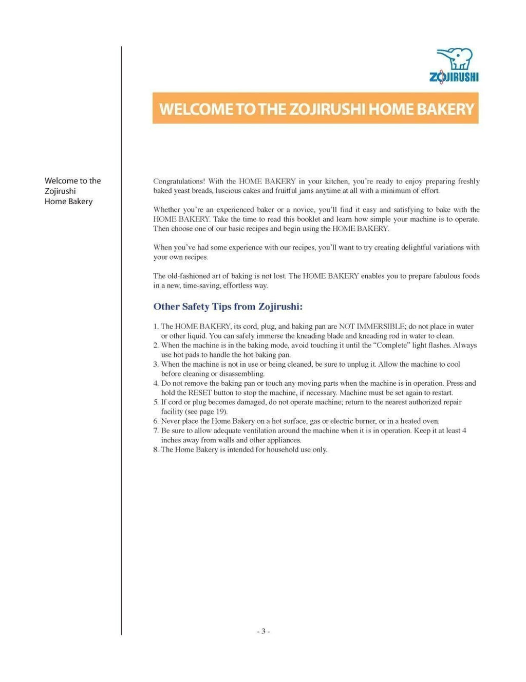 ZOJIRUSHI BBCC-S15A User Manual Owners Instruction Booklet Plus LOTS of Recipes!