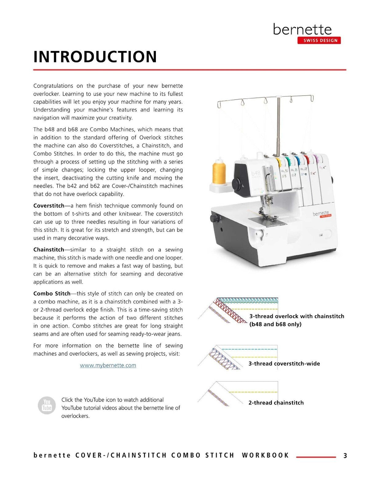 BERNINA Bernette Mastery Workbook 2 Coverstitch Chainstitch Combo - WIRE BOUND