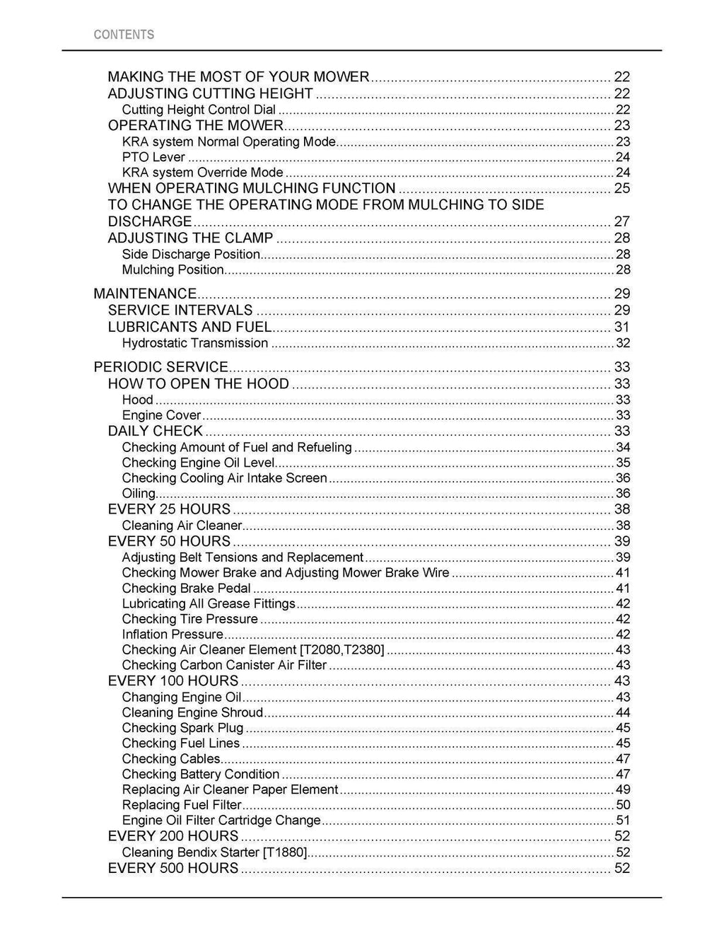 KUBOTA Tractor T1880 T2080 T2380 User Manual Operation Guide Durable Wire Bound