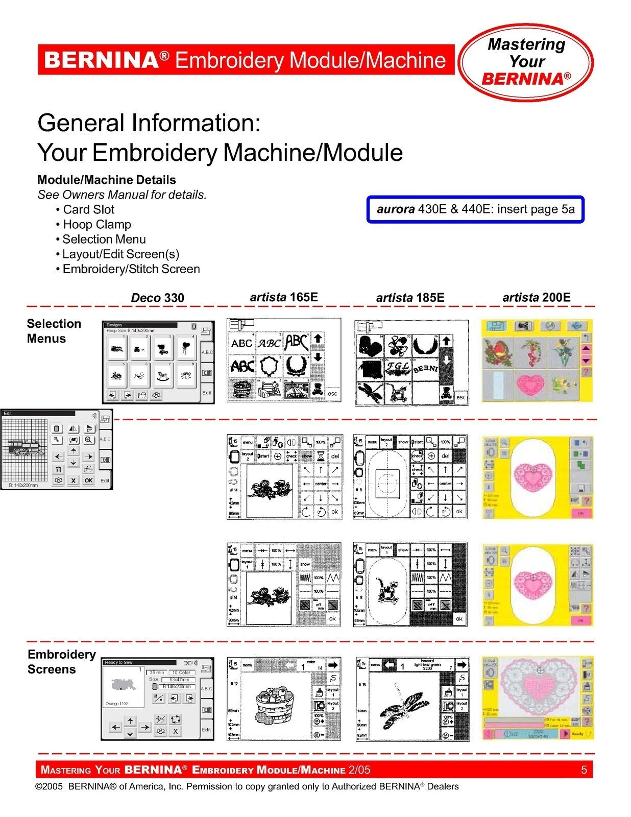 BERNINA Embroidery Mastery Workbook User Manual Operation Guide