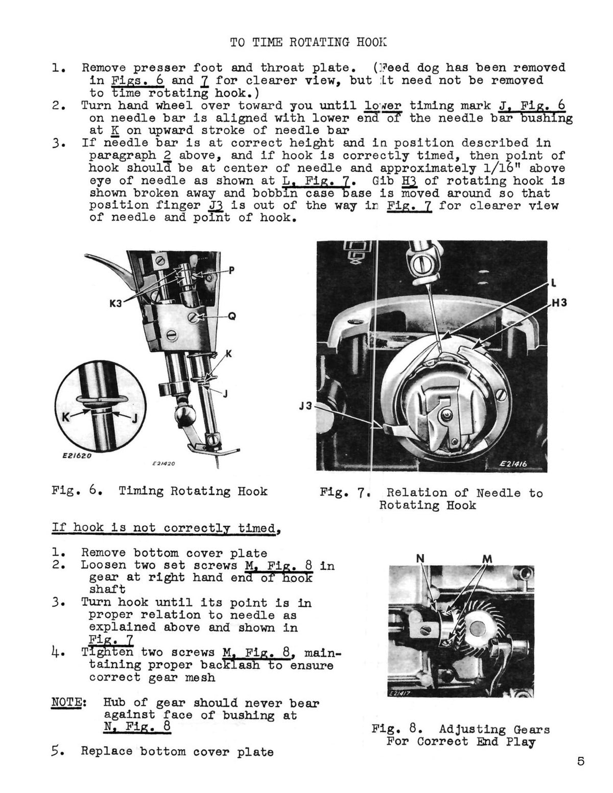 Singer 301 Adjusters Manual For Electric Sewing Machine - Tough Wire Binding