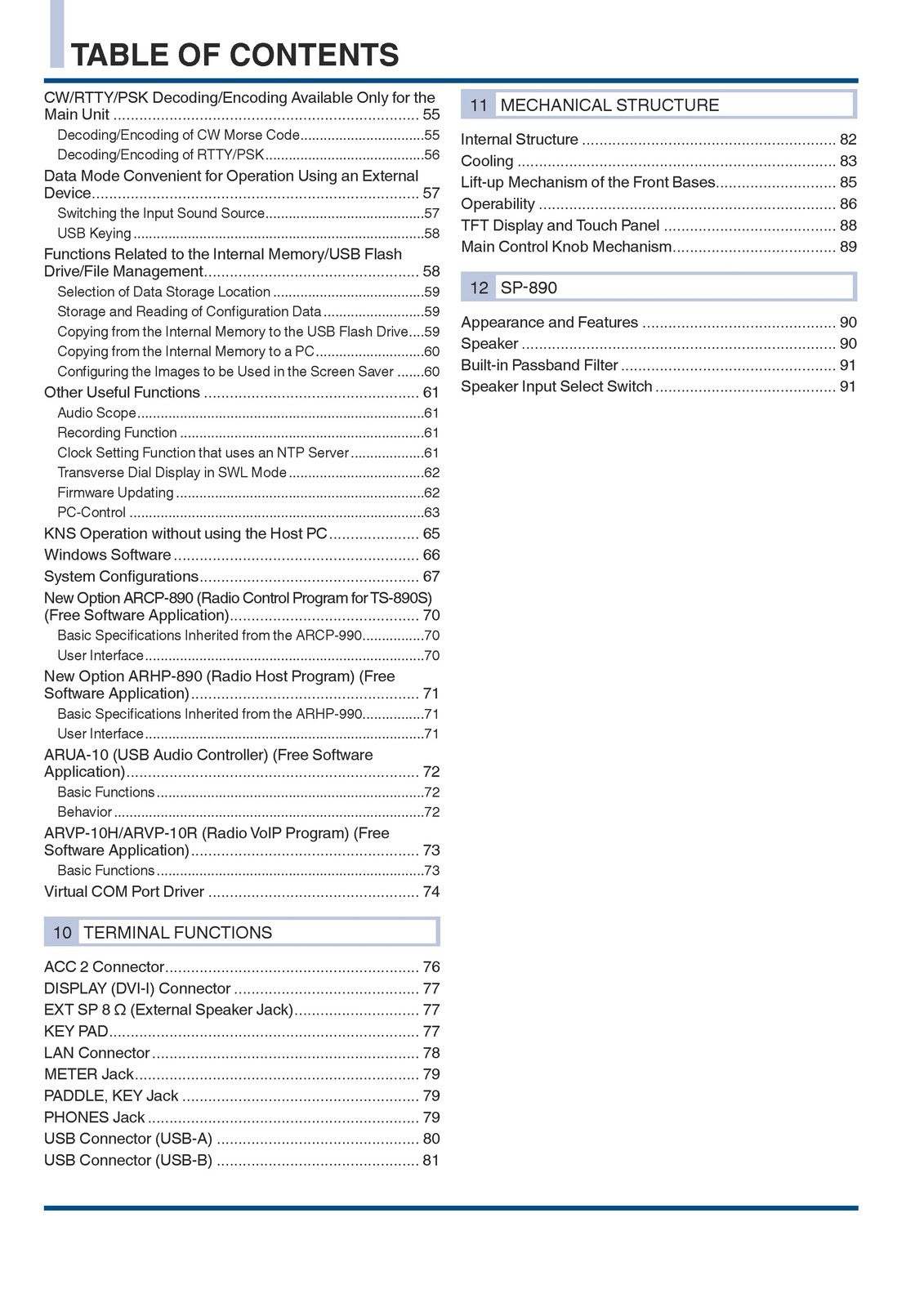 KENWOOD TS-890S IN-DEPTH MANUAL - STEEL WIRE BOUND - PROTECTIVE COVERS