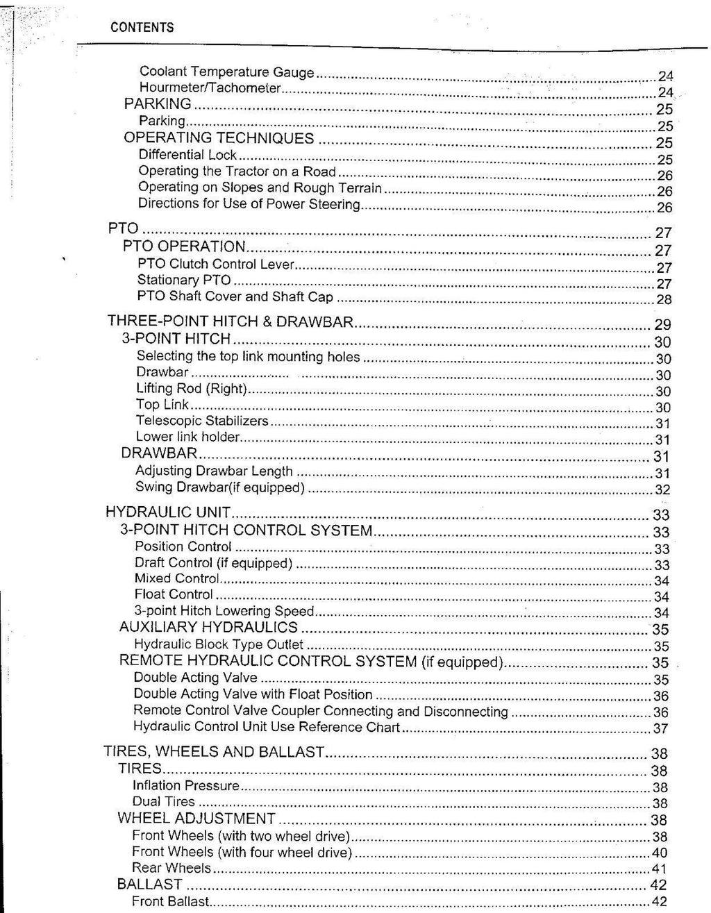KUBOTA L4400 INSTRUCTION MANUAL - STEEL WIRE BOUND - PROTECTIVE COVERS