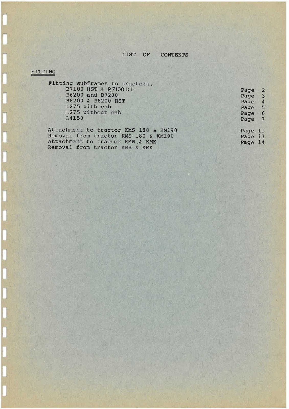 KUBOTA KMB KMK KMS180 KM190 Workshop Service Manual - WIRE BOUND, TOUGH COVERS