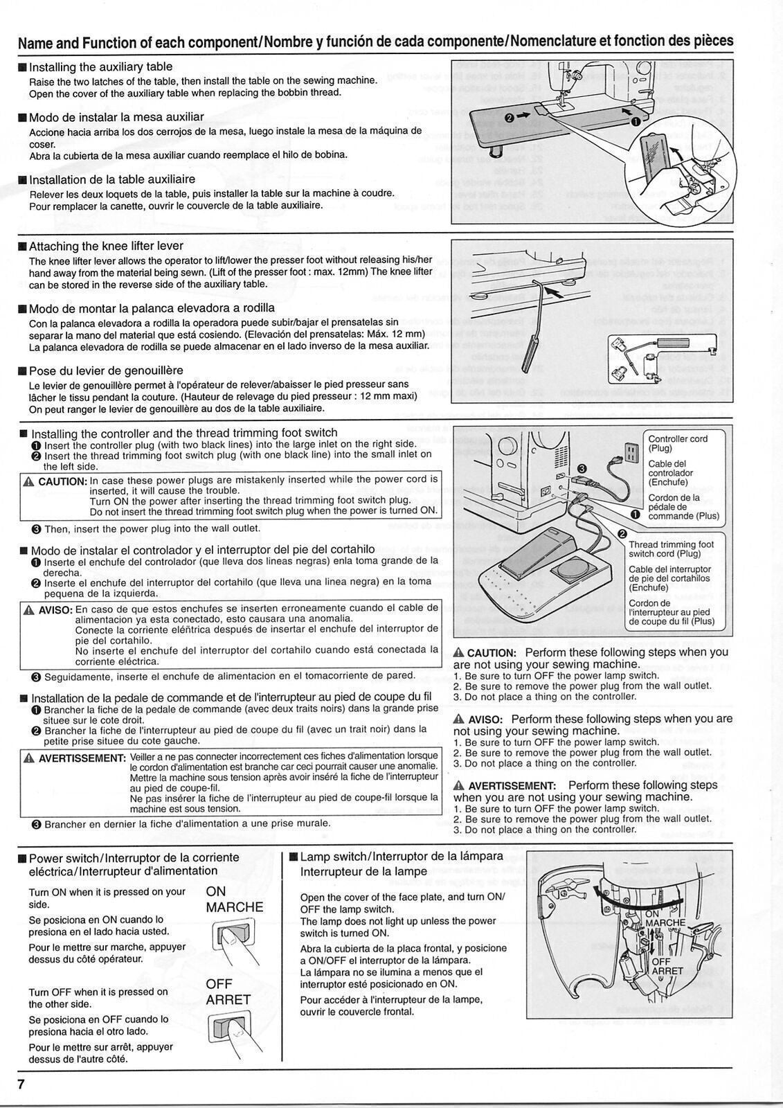 JUKI TL-98E Sewing Machine User Manual Instruction Book -TOUGH WIRE BINDING