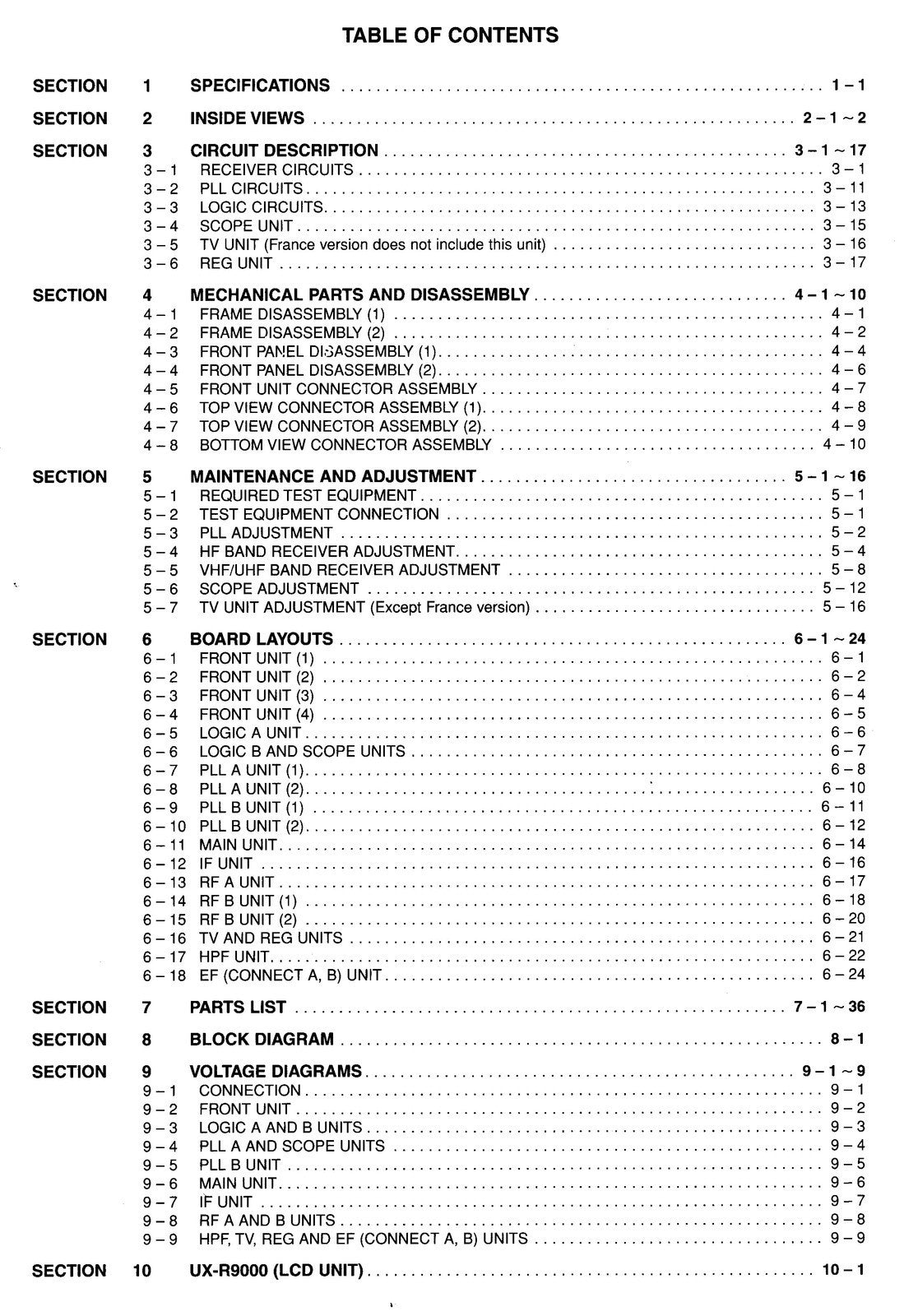 ICOM IC-R9000 IC-R9000L Receiver Service Manual - WIRE BOUND& COVERS - FOLDOUTS!