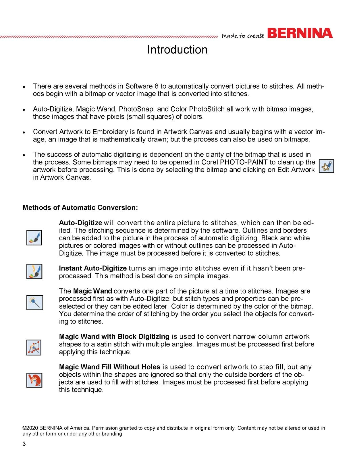 BERNINA Embroidery Software 8.2 WORKBOOK 2 AUTOMATIC DIGITIZING WIRE BOUND COVER