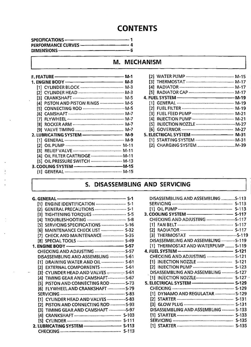 KUBOTA DIESEL ENGINE 68mm WORKSHOP MANUAL - STEEL WIRE BOUND - PROTECTIVE COVERS